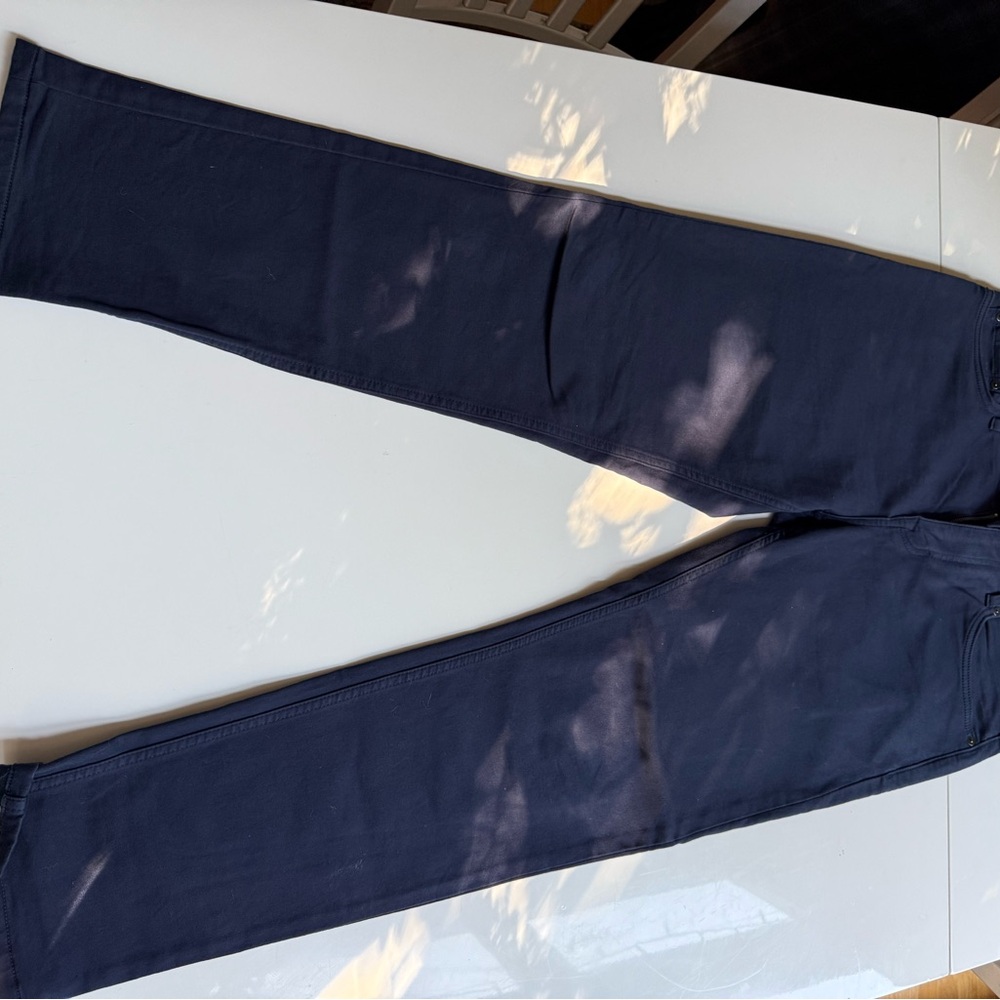 Banana Republic Men's Dark Blue Slim Traveler Pants - Athletic Tapered Fit - Picture 3 of 5